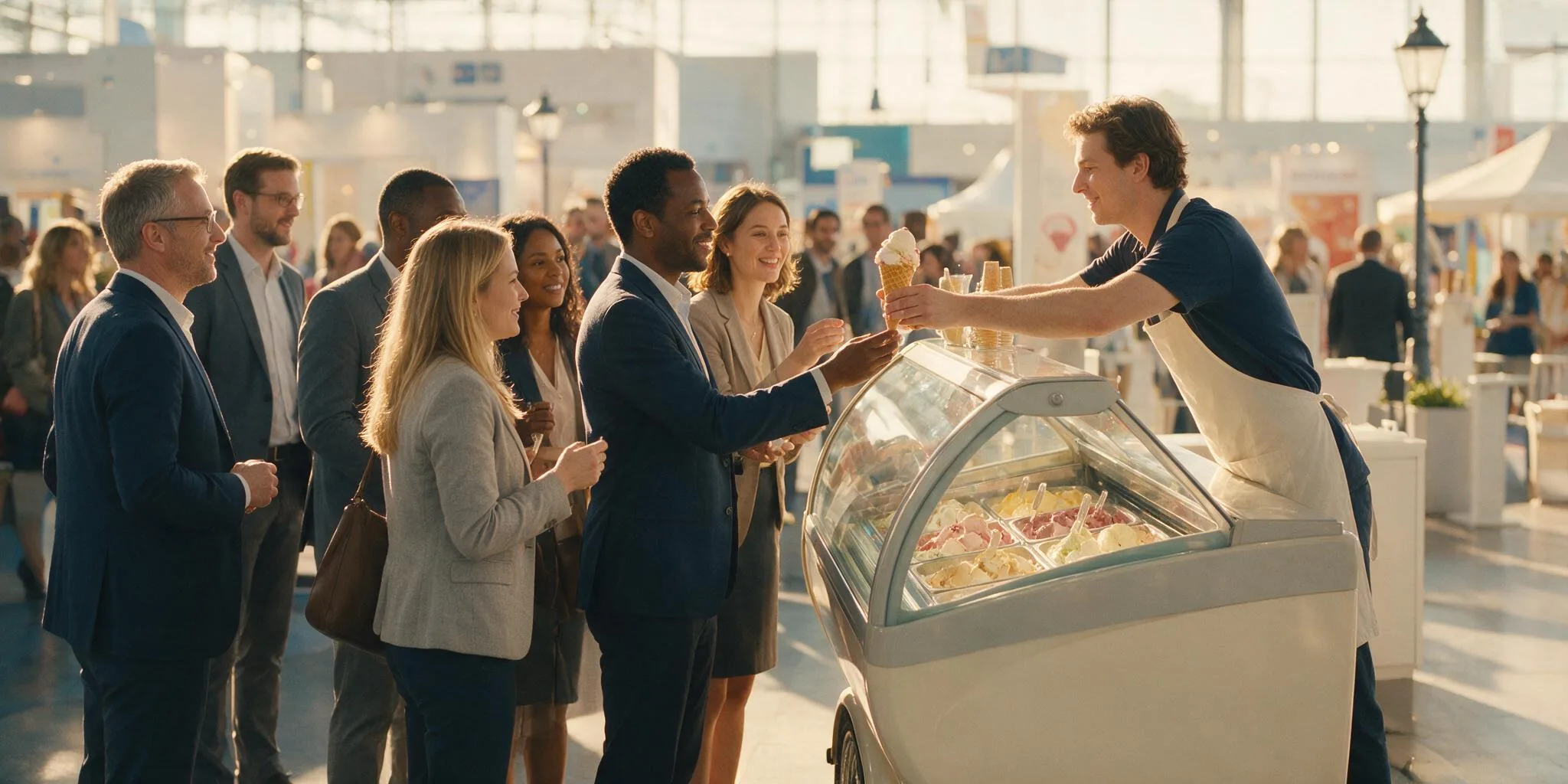 Ice cream van at your trade show stand – visitor magnet number one
