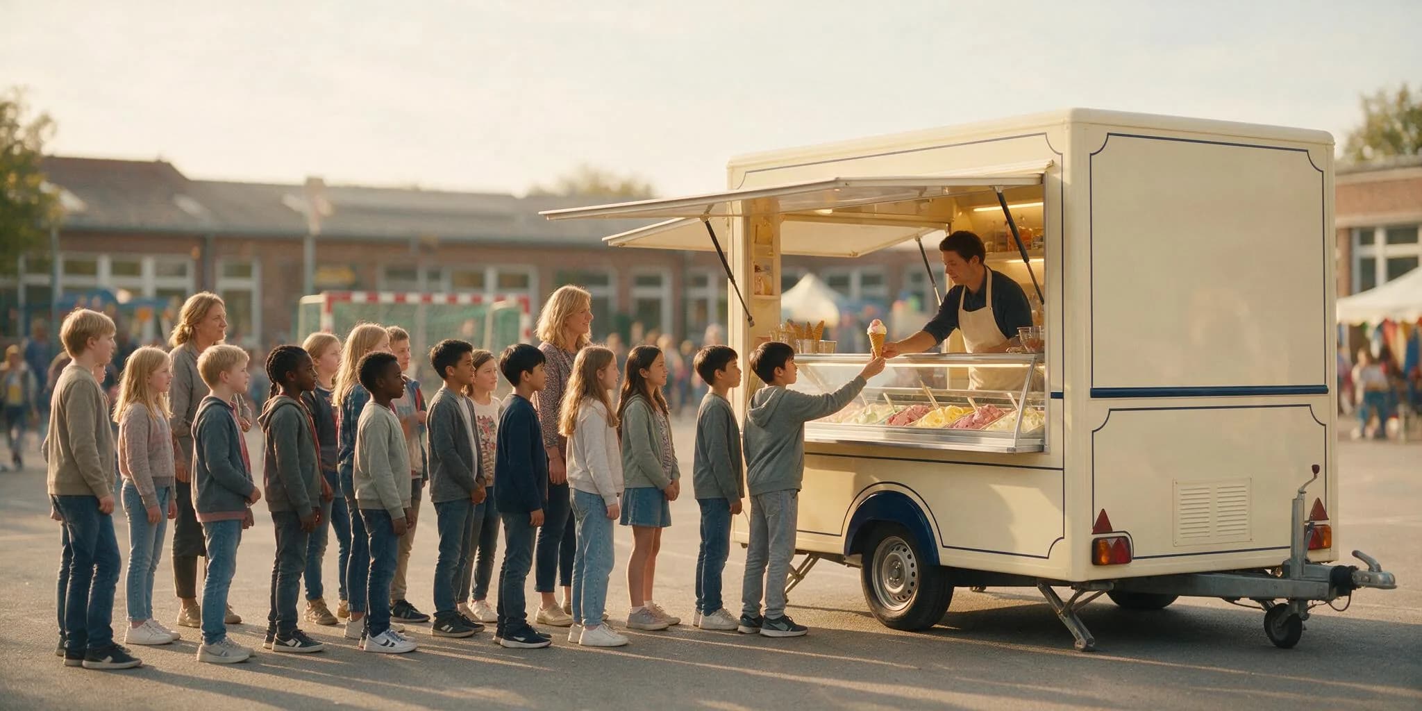 Ice cream van for a school fete or nursery party – sweet fun for everyone