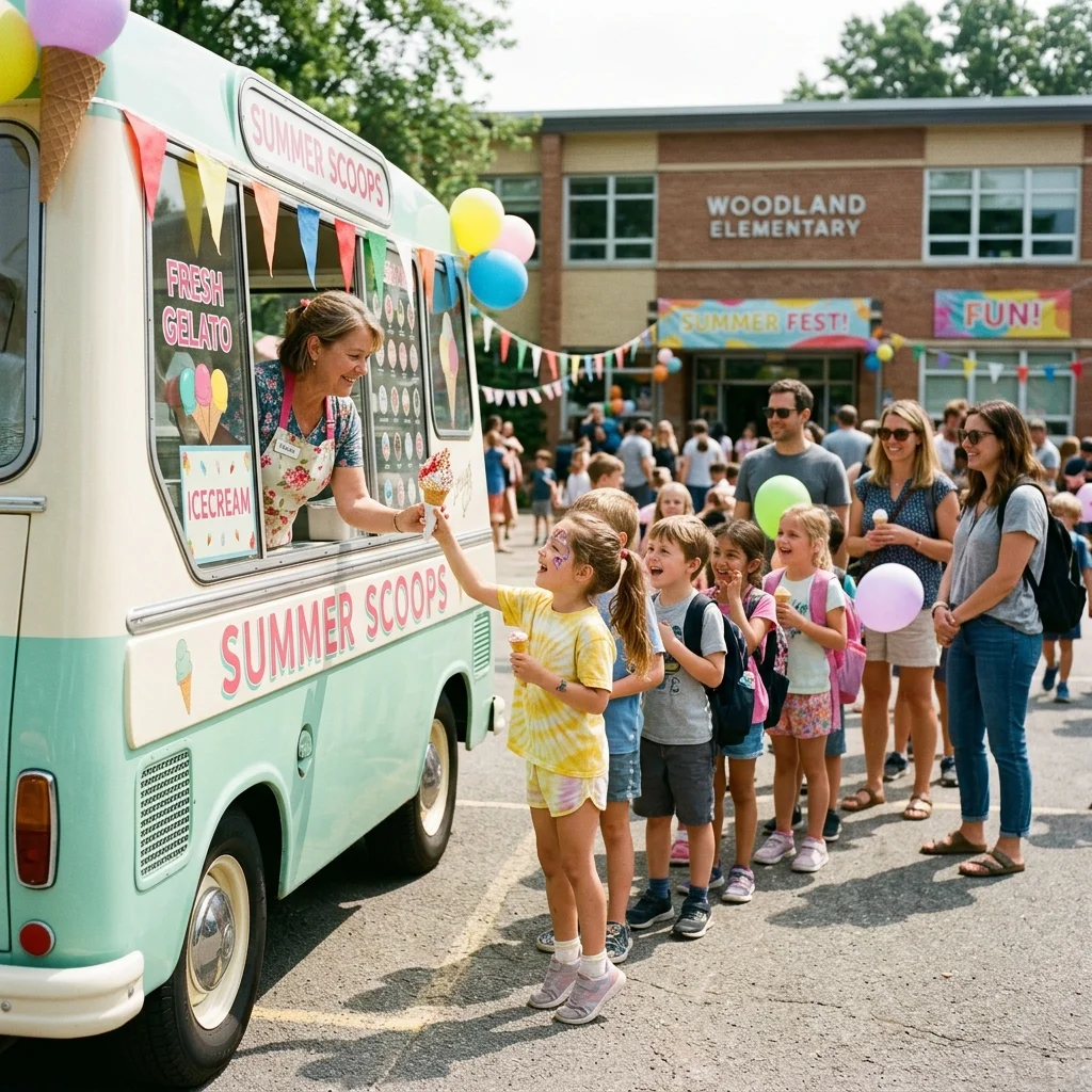 Eiswagen für Schulfest & Kita-Feier – Süßer Spaß für alle